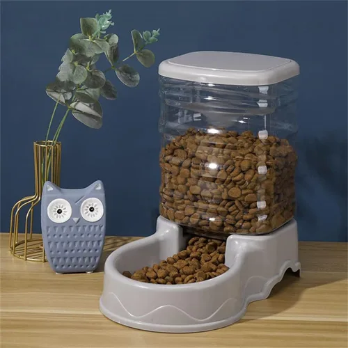 Miniatura 8 de Tazón de alimentación para mascotas y dispensador de agua con contenedor de almacenamiento recargable, autodisponible, comedero para gatos de gran