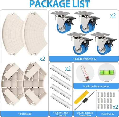 Miniatura 7 de VANCASTLE Organizador para Plantas con Ruedas Bloqueables de Alta Resistencia Capacidad de 450lbs, Soporte Ajustable para Plantas con Ruedas de Beige