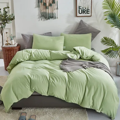 Miniatura 44 de CLOTHKNOW - Juego de edredón verde militar tamaño completo de 3 piezas, juego de ropa de cama verde oscuro, edredón suave con 2 fundas de almohada