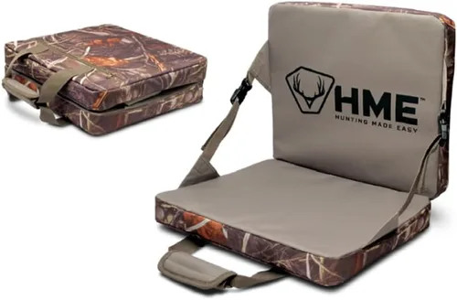 Miniatura 3 de HME Cojín de espuma para asiento plegable de caza, duradero, portátil, compacto, cómodo, resistente a la intemperie, versátil con correas ajustables