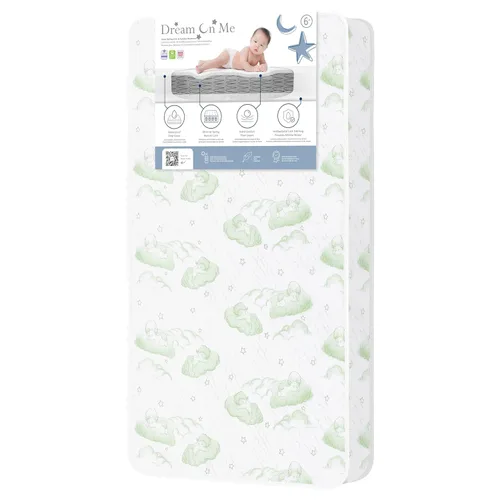 Miniatura 8 de Dream On Me Colchón de cama superior, se adapta a cunas estándar de tamaño completo y camas para niños pequeños, diseño reversible, 52 x 28 x 6