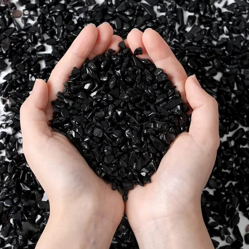 Miniatura 7 de MAIBAOTA Piedras de cristal de obsidiana negra natural de cuarzo para plantas suculentas, pecera pequeña, acuario, grava, piedras decorativas