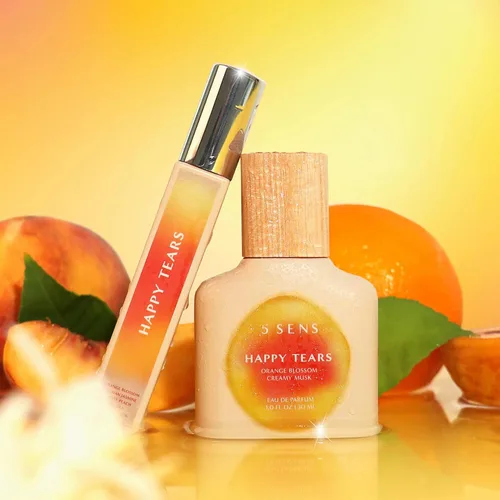 Miniatura 4 de 5 SENS Happy Tears Eau de Parfum - Espray de viaje (0.3 onzas líquidas), fragancia fina limpia y duradera, floral cálido con azahar, jazmín árabe