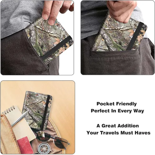 Miniatura 6 de Combo de portatarjetas de pasaporte y vacunación con bloqueo RFID-X-6, Camouflaje, Minimalista