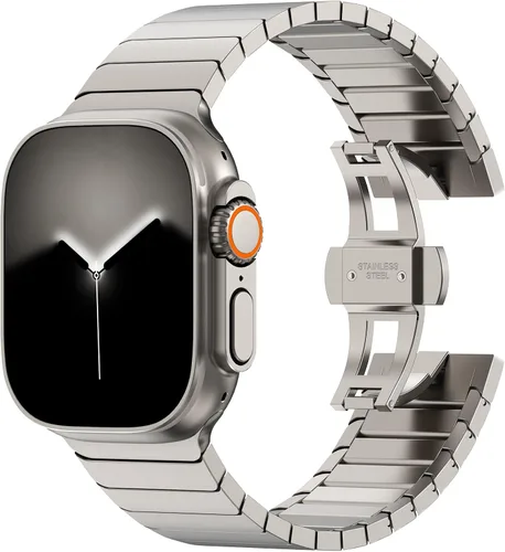 Miniatura 39 de KADES Correa de acero inoxidable compatible con Apple Watch Band Ultra 3/2/1 de 1.73 pulgadas Series 11/10 de 1.81 pulgadas/1.65 pulgadas, Series