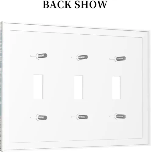 Miniatura 1106 de Placa Decorativa de Pared de Granja Rústica con Cuerno de Madera para Puerta de Granero 1 Banda Duplex Cubiertas de Toma Eléctrica Soltera