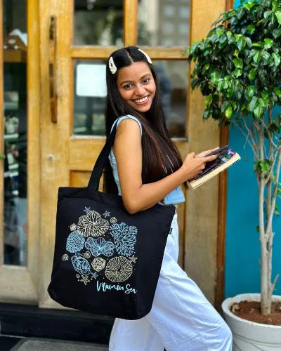 Miniatura 110 de Ecoright Bolsa de lona estética para mujer, bolsa grande con cremallera y bolsillo, bolsa de mano para mujer, para yoga, trabajo, playa