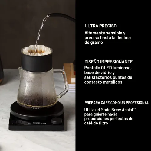 Miniatura 2 de Fellow Tally Pro - Báscula de café con temporizador, báscula de café expreso para verter y elaborar cerveza barista, modo de asistencia
