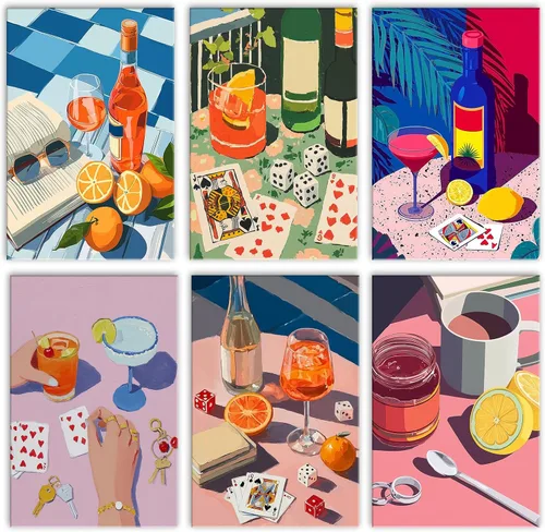 Miniatura 10 de Pintura al óleo colorida de animales para adultos y niños, pájaro volador, kits de pintura al óleo de bricolaje pintura del océano por número
