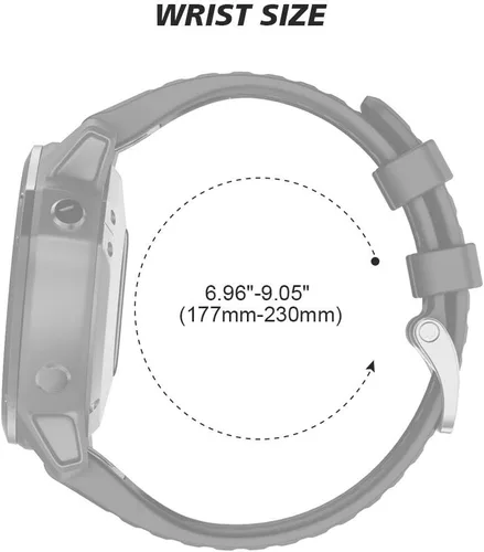 Miniatura 7 de ANCOOL Correa de reloj Fenix 6/7/5/8 de 1.850 in, correa suave de silicona de 0.866 in de repuesto para reloj inteligente Fenix 6 Pro/5 Plus/7 Pro
