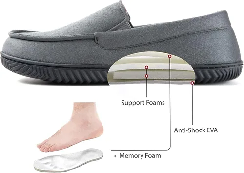 Miniatura 5 de RockDove Pantuflas tipo mocasín con forro de franela Alexander para hombre