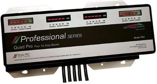 Cargador Pro Charging Systems Professional Series PS4, marina con cuatro bancos de 15 A Quad Pro