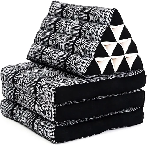 Miniatura 23 de Leewadee - Cojín Tailandés plegable para el suelo con respaldo para TV, sala de estar, colchón para exterior, 65.7 x 20.9 x 11.8 pulgadas, Kapok