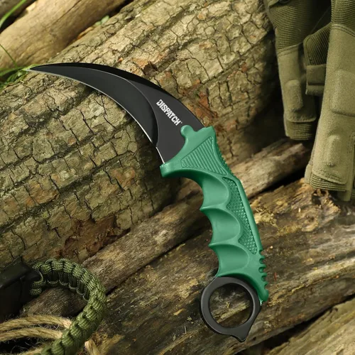 Miniatura 9 de Dispatch Karambit - Cuchillo táctico de hoja fija para acampar, cuchillo de caza al aire libre, cuchillos de tienda con funda y cable, adecuado