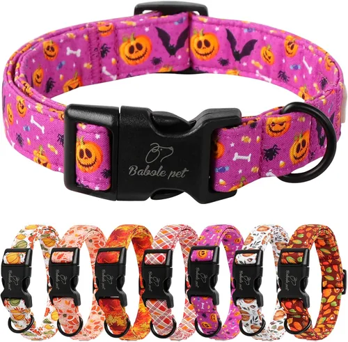 Miniatura 20 de Lindo Collar de Corduroy para Perro - Collar Ajustable Negro para Perros Pequeños de 4-10lbs, Resistente al Desvanecimiento con Cierre Seguro
