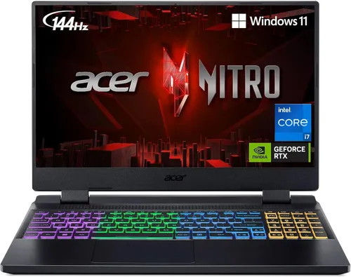 acer Nitro AN515 Laptop para juegos Intel 10-Core i7-12650H 16GB 1TBGB SSD 15.6 pulgadas Full HD RBG Teclado retroiluminado NVIDIA RTX 4050 Win 11