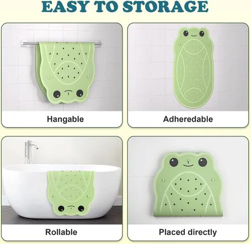 Miniatura 7 de Tapete de ducha antideslizante para bañera, superficie antideslizante lavable, tapete de goma suave para bañera y ducha