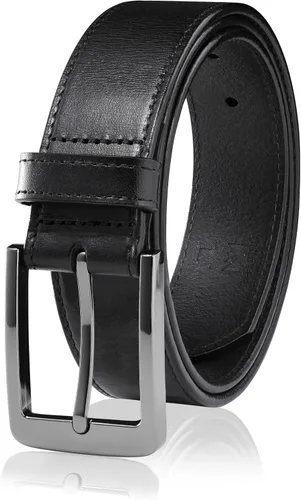 Miniatura 26 de MILORDE Cinturón de vestir de cuero genuino para hombre, hecho a mano, 100% cuero de vaca, diseños clásicos y modernos para trabajo, negocios y uso
