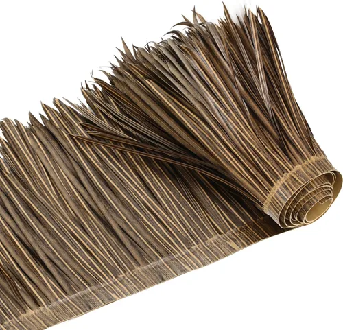 Miniatura 12 de Techo de paja para cabaña Tiki mexicana, falda para bar Tiki, ocultador de paja para bar de techo de paja, decoraciones para bar, rollo de paja