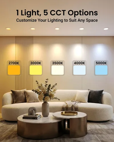 Miniatura 4 de Sunco - Paquete de 16 luces LED empotrables de 4 pulgadas, 11 W, 660 lm, retrofit Downlight, 5CCT 2700K-5000K, regulable para interiores, moldura