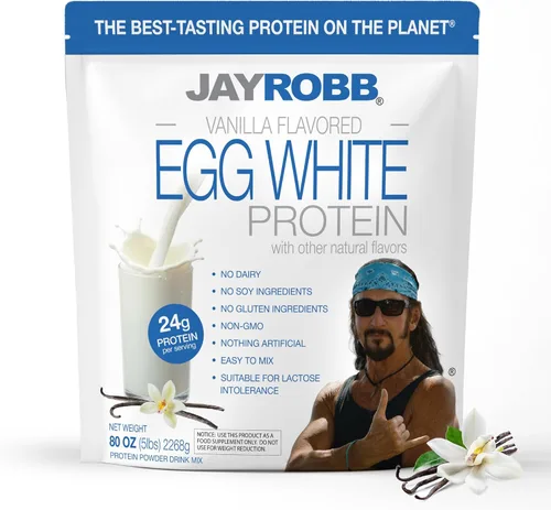 Miniatura 6 de JAYROBB Proteína de clara de huevo de chocolate de 24 onzas, bolsa de 1.5 libras