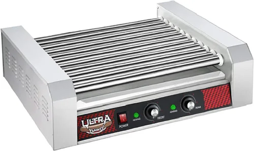 Great Northern Popcorn 11 Machine - Rodillo para perros calientes para encimera con zonas de temperatura duales que hace hasta 30 perros calientes,