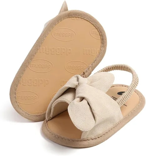 COSANKIM Sandalias de verano para bebés y niñas con suela suave de flores, zapatos de vestir para cuna, recién nacidos, para recién nacidos, para