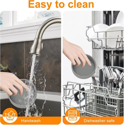 Miniatura 8 de 3 moldes de silicona para freidora de aire, 3 piezas reutilizables antiadherentes para huevos, alternativa a la olla de huevos en el Gris