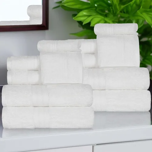 Miniatura 38 de Superior Juego de 2 toallas de baño de fibra larga 100% algodón peinado de 27.64 oz/m², para baño, ducha, cocina, súper suave, afelpado, altamente