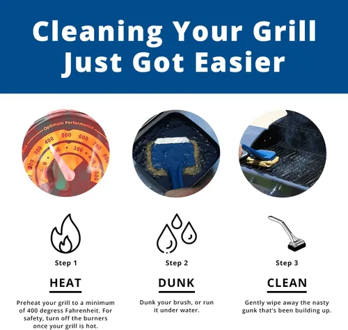 Miniatura 5 de Grill Rescue Cabezal de limpieza de raspador reemplazable para barbacoa, cepillo de parrilla sin cerdas, herramientas raspadoras seguras, duraderas