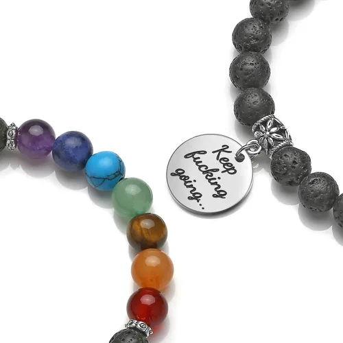 Miniatura 16 de Top Plaza Pulsera de cuentas de 7 chakras para yoga, reiki, cristales curativos, pulsera de cuentas de piedras preciosas de amistad, pulsera