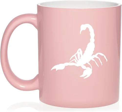 Miniatura 19 de Daylor Taza de café de cerámica Scorpion, regalo para ella, él, amigo, compañero de trabajo, esposa, esposo (11 onzas, azul)