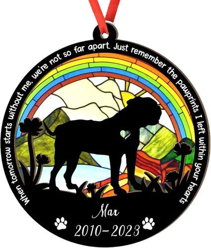 Miniatura 37 de Adorno personalizado para atrapasoles de sabueso afgano, adorno de Navidad de sabueso afgano, regalo para perro amante, sabueso afgano conmemorativo