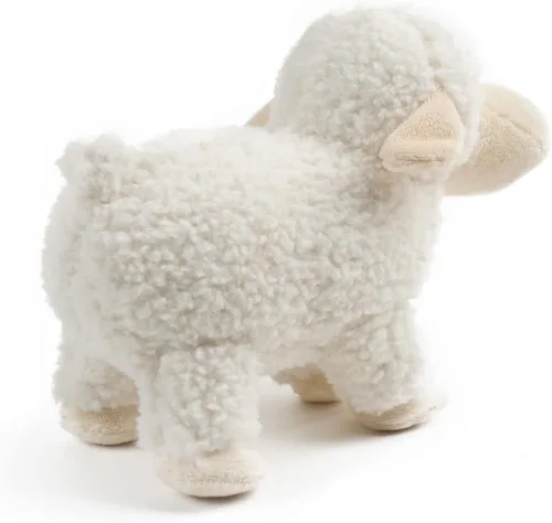 Miniatura 6 de Tiny Heart Peluche de oveja, juguete de peluche, cordero suave, regalo de cumpleaños para niños y niñas, juguetes de cordero blanco (de pie)