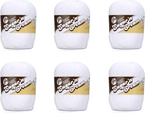Miniatura 16 de Lily Sugar'N Cream - Ovillo de camuflaje rosa de gran tamaño, paquete de 6 unidades de 3.00 oz/3 onzas, algodón, 4 medianos (peinado), 150 yardas
