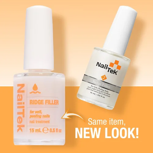 Miniatura 2 de Nail Tek Ridge Filler Formula 2 – Clear Ridge Filler para uñas, capa base, esmalte fortalecedor de uñas para uñas suaves y peladas, 0.5 onzas
