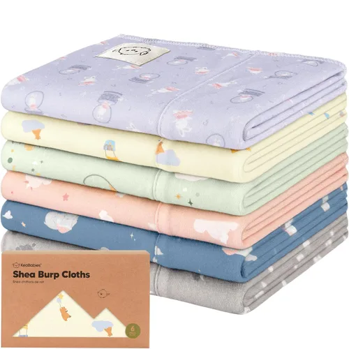 Miniatura 34 de Paños orgánicos para bebés niño y niña - Juego de 6 toallas grandes de algodón para eructar, paños para baba, súper absorbentes, ultra suaves