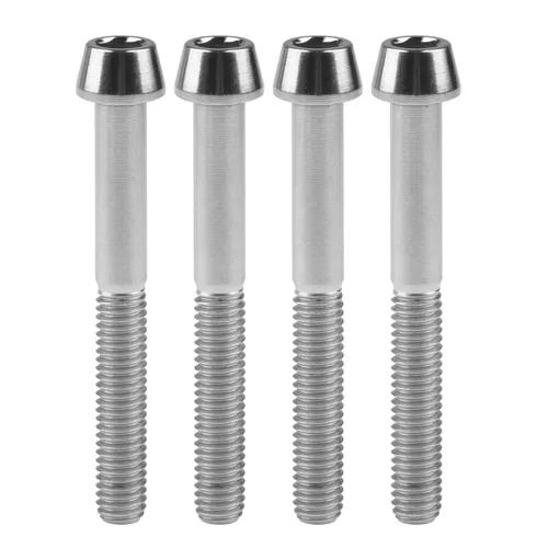 Miniatura 67 de Titanio Ti M6 x 10 16 18 20 25 30 35 40 45 50 55 60 2.559 in Allen - Tornillos hexagonales de 2.559 in, tornillos cónicos, paquete de 4