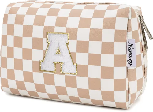 Miniatura 156 de Narwey Bolsa de maquillaje con inicial, regalos de graduación para adolescentes, niñas, niños y adolescentes, cosas de moda de 6 a 18 años, bolsa