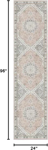 Miniatura 117 de Madane Tapete lavable de 2 x 10 pies para pasillo, cocina, recibidor, clásico, suave, antideslizante para interiores, casa de campo, baño, sala