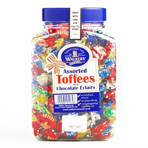 Walkers Toffee and Eclair Tub - Regalo de Navidad gourmet para las fiestas (1 artículo por pedido, no por caja)