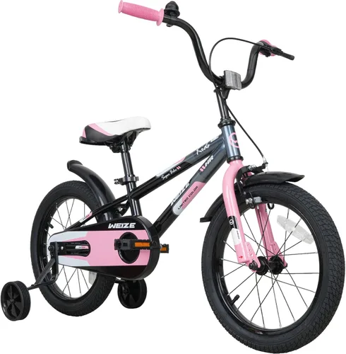 WEIZE Kids Bike, 16 Inch Children Bicycle for Boys & Girls Ages 4-7 Years Old, Rider Height 41-53 Inch, Adjustable Seat & Handlebars, Coaster Brake