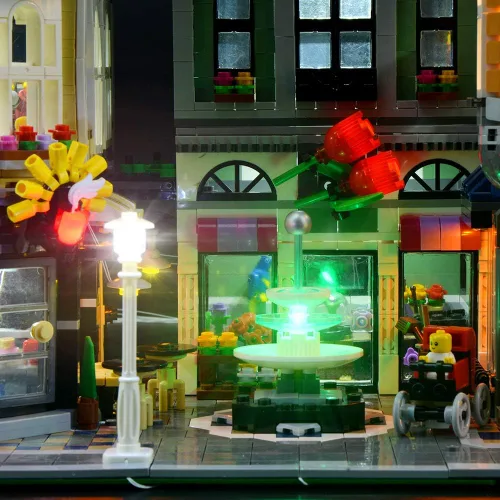Miniatura 5 de LIGHTAILING Juego de luces para el modelo de bloques de construcción (Creator Expert The Assembly Square) – Kit de luz LED compatible con Lego 10255