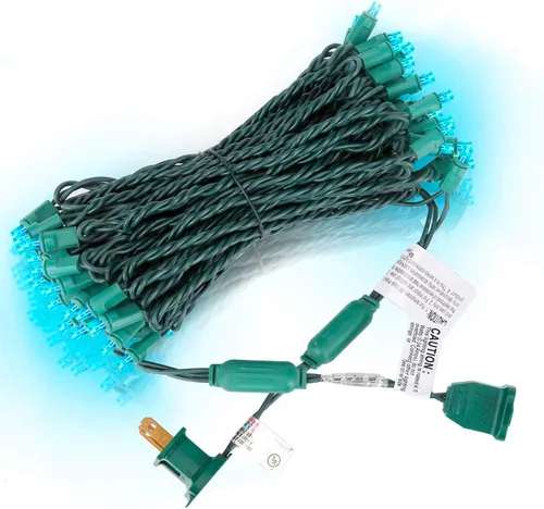 Miniatura 12 de Luces LED de Navidad, 50 unidades, luz LED de Navidad sin costuras para exteriores e interiores, grado de iluminación comercial, luz roja, cable