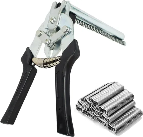 Miniatura 6 de Alicates de anillo de uñas tipo M, juego de alicates de anillo de acero inoxidable con 1200 piezas de clavos de acero galvanizado, kit de alicates