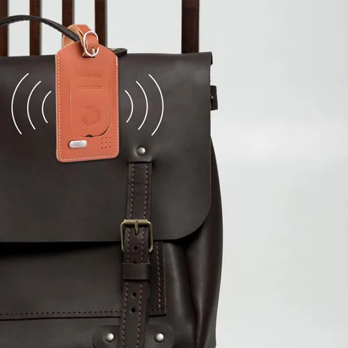 Miniatura 5 de Etiqueta inteligente para rastreador de equipaje, localizador de maletas Bluetooth con etiqueta de contacto digital QR, esencial de viaje