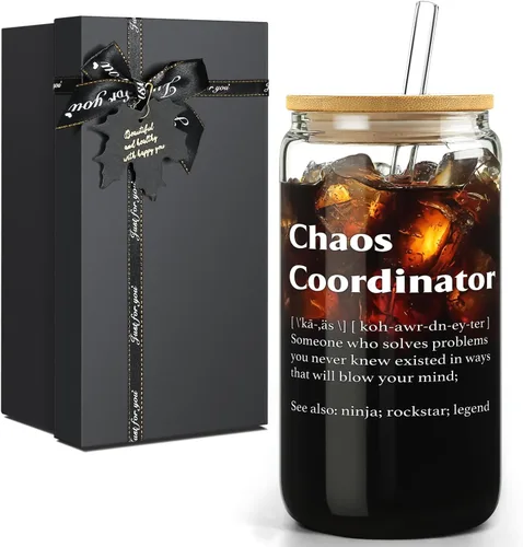 Regalos de agradecimiento para el Coordinador del Caos, Regalos para Jefas para Mujeres en Cumpleaños, Navidad, Día del Jefe, Regalo de Oficina para