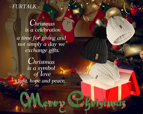 Miniatura 6 de FURTALK Gorro de punto de invierno para mujer con pompones de piel sintética gorro de punto cálido con calavera para mujer