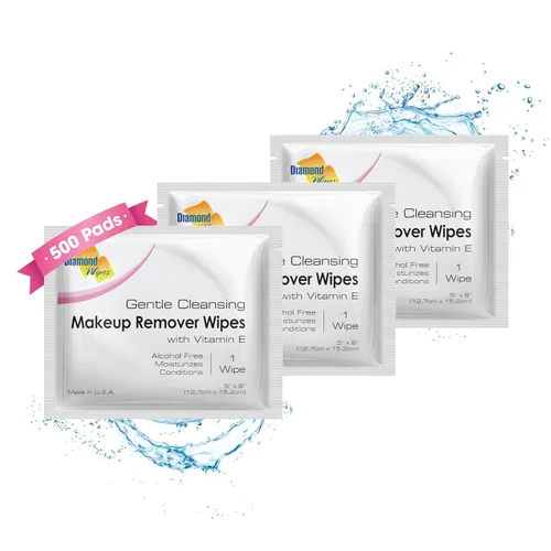 Miniatura 14 de Diamond Wipes Toallitas limpiadoras faciales e impermeables, caja de 50 toallitas, toallitas sin alcohol con vitamina E
