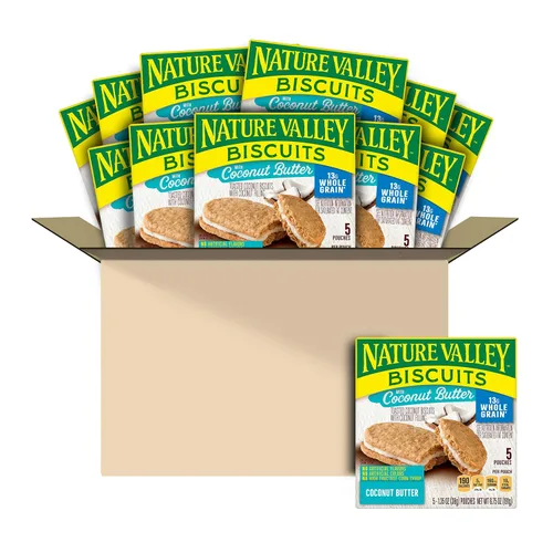 Miniatura 10 de Nature Valley Sándwiches de galletas, mantequilla de almendras, 5 unidades, 6.75 onzas (paquete de 12)